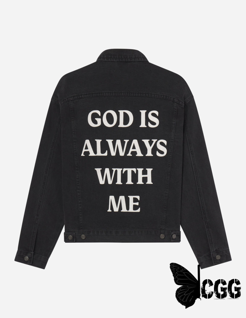 God Is Always With Me Denim Jacket