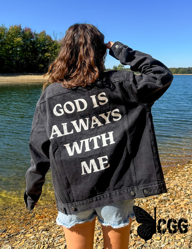 God Is Always With Me Denim Jacket Xs