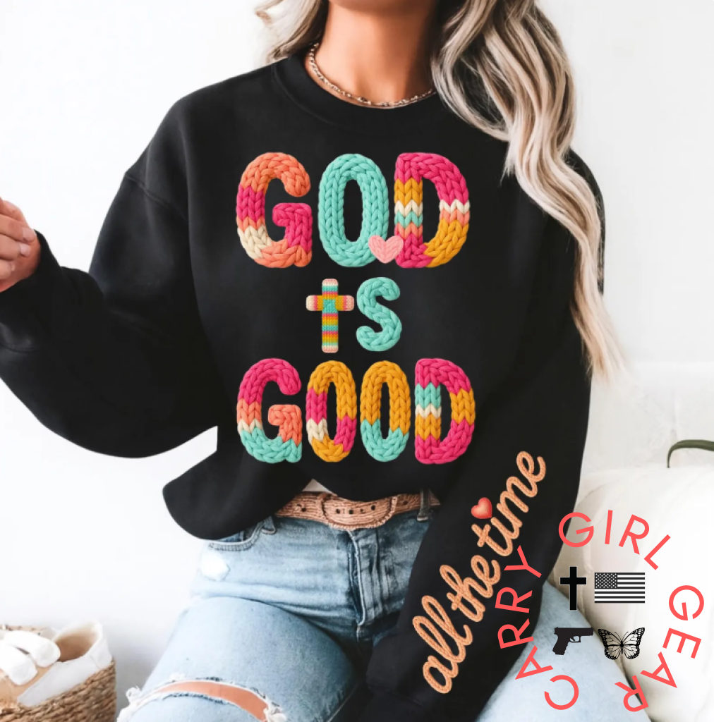 GOD IS GOOD SWEATSHIRT MIDNIGHT / XS