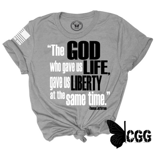 God Life & Liberty Tee Xs / Steel Unisex Cut Cgg Perfect Tee