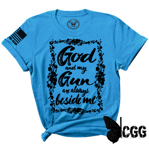 God & My Gun Tee Xs / Turquoise Unisex Cgg Perfect Tee