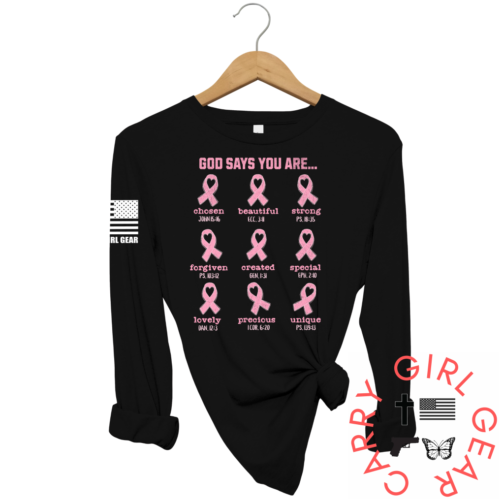 God Says I Am Long Sleeve Black / Xs