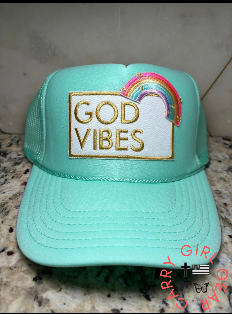 God Vibes trucker hat Mint