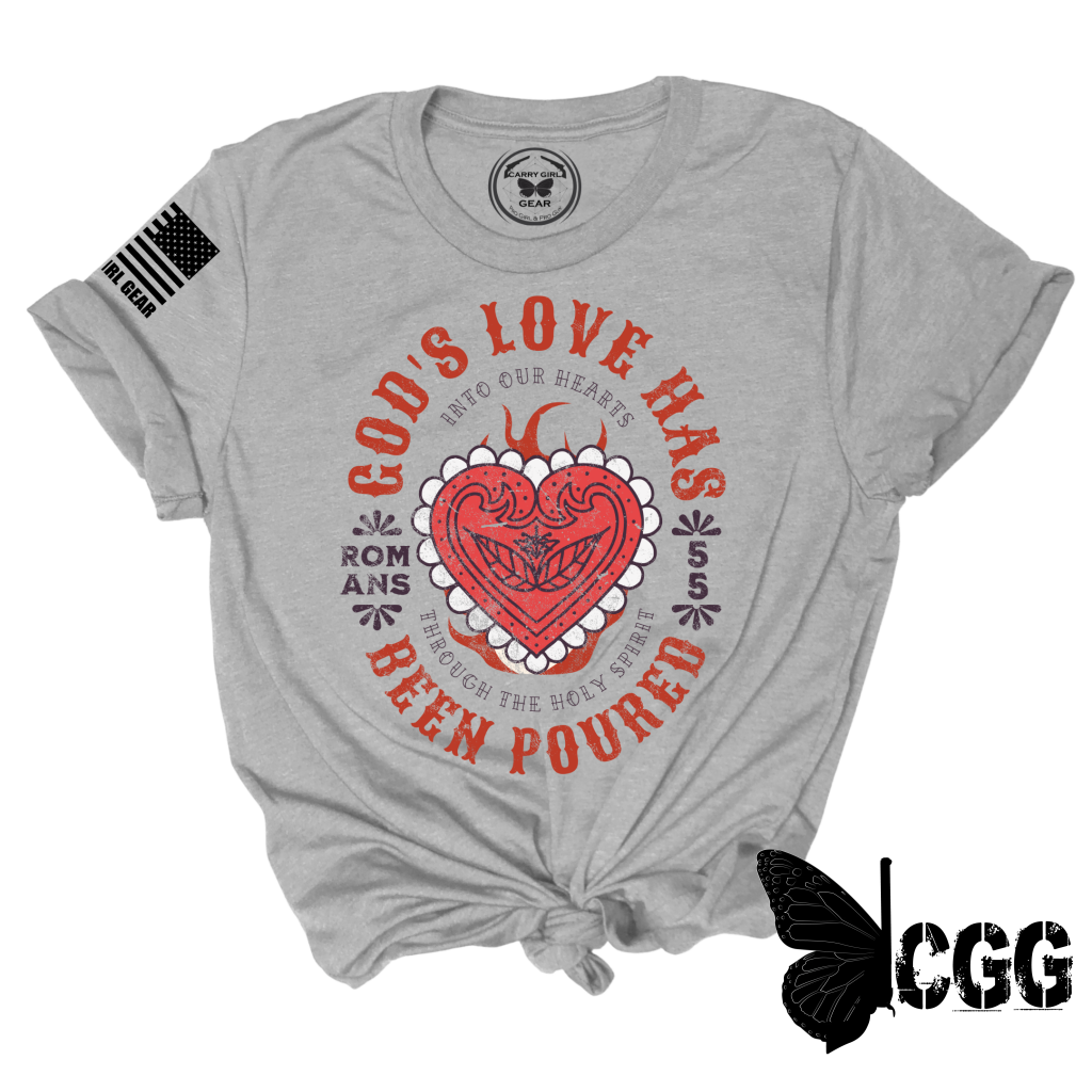 Gods Love Tee Xs / Steel Unisex Cut Cgg Perfect