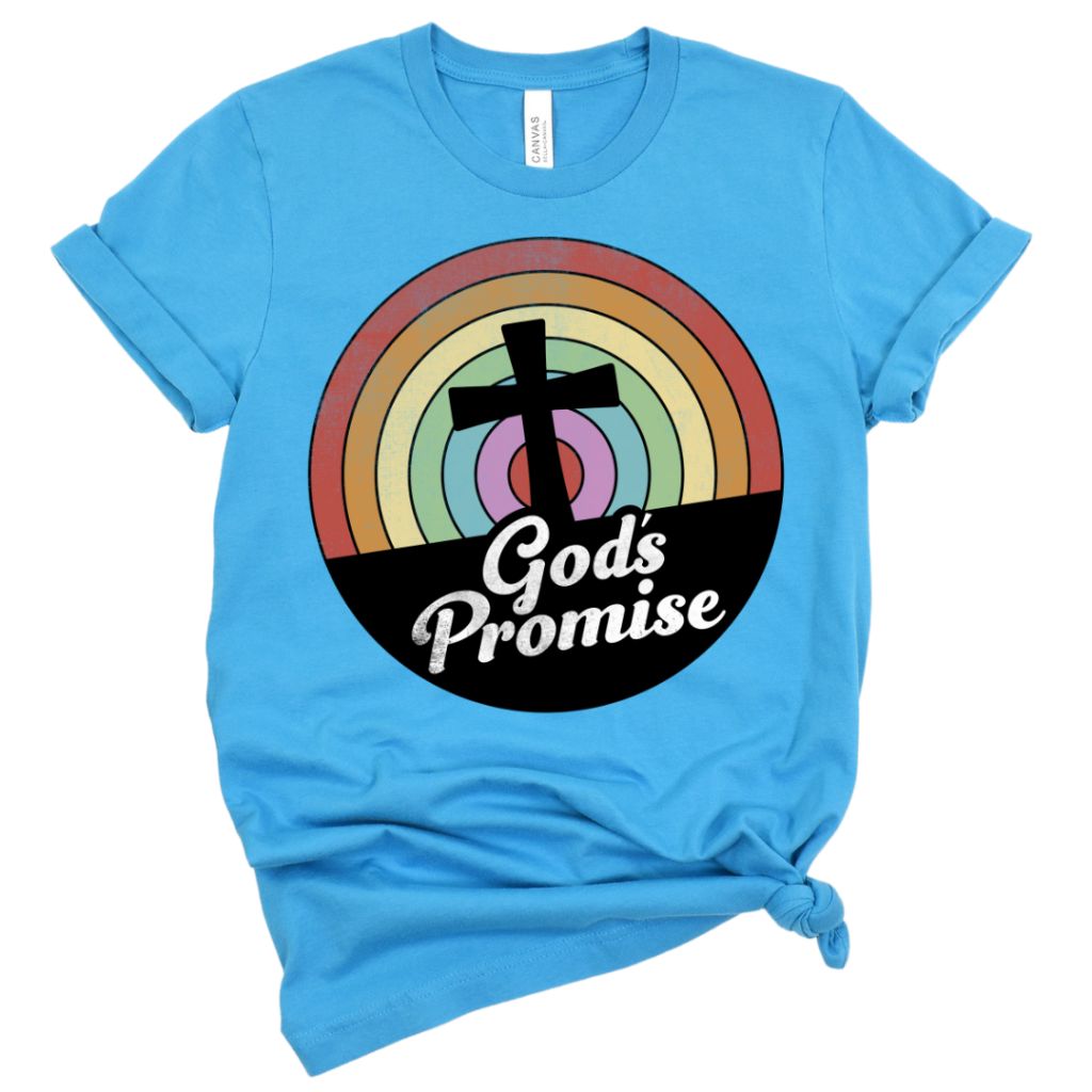GOD’S PROMISE TEE TURQUOISE / XS T-Shirts