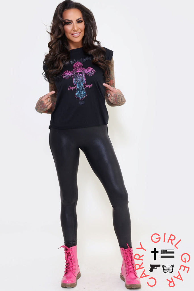 Gospel Gangsta Ladies Graphic Tee -clearance Shirt