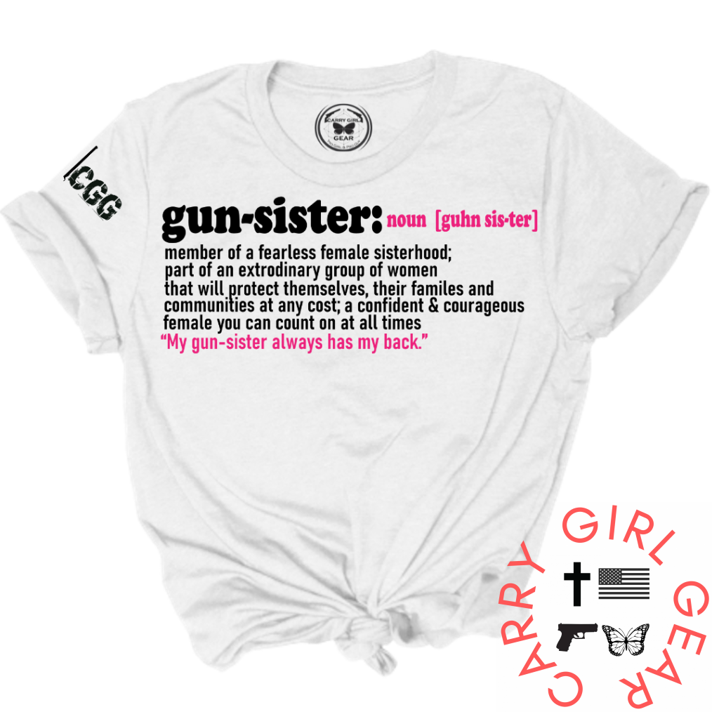 Gun Sister***May 2023 Club Tee Xs / White Womens Cut