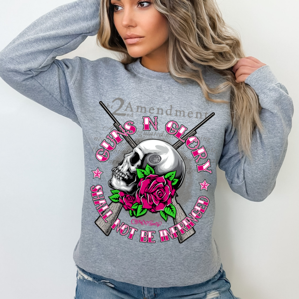 GUNS N’ GLORY SWEATSHIRT SM / HEATHER GRAY Sweatshirt