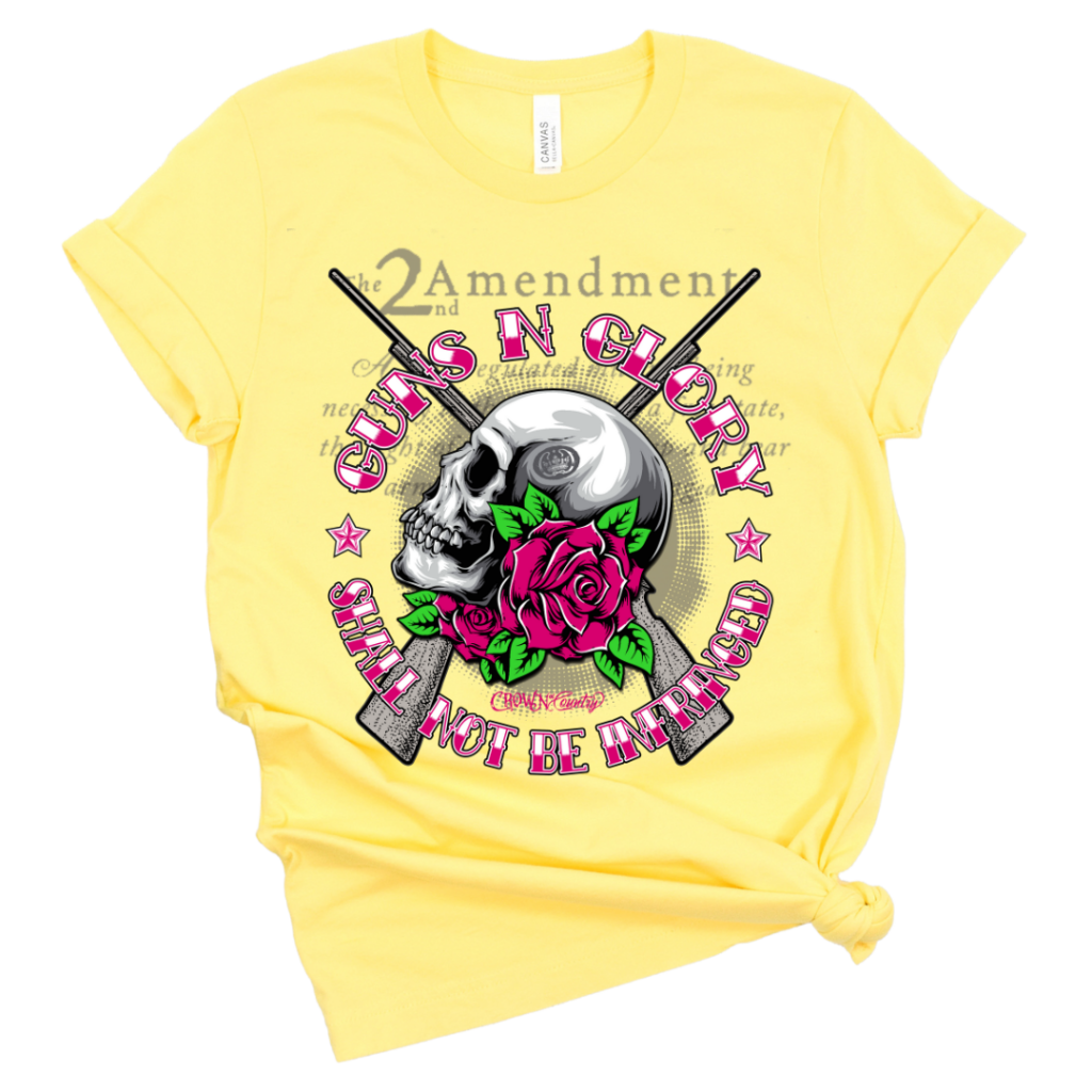 GUNS N’ GLORY TEE Yellow / XS T-Shirts