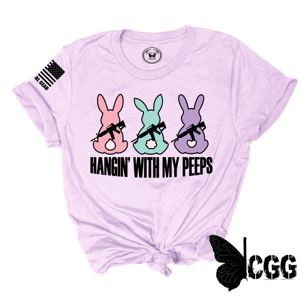 Hangin’ With My Peeps Tee Xs / Heather Liliac Unisex Cut Cgg Perfect Tee