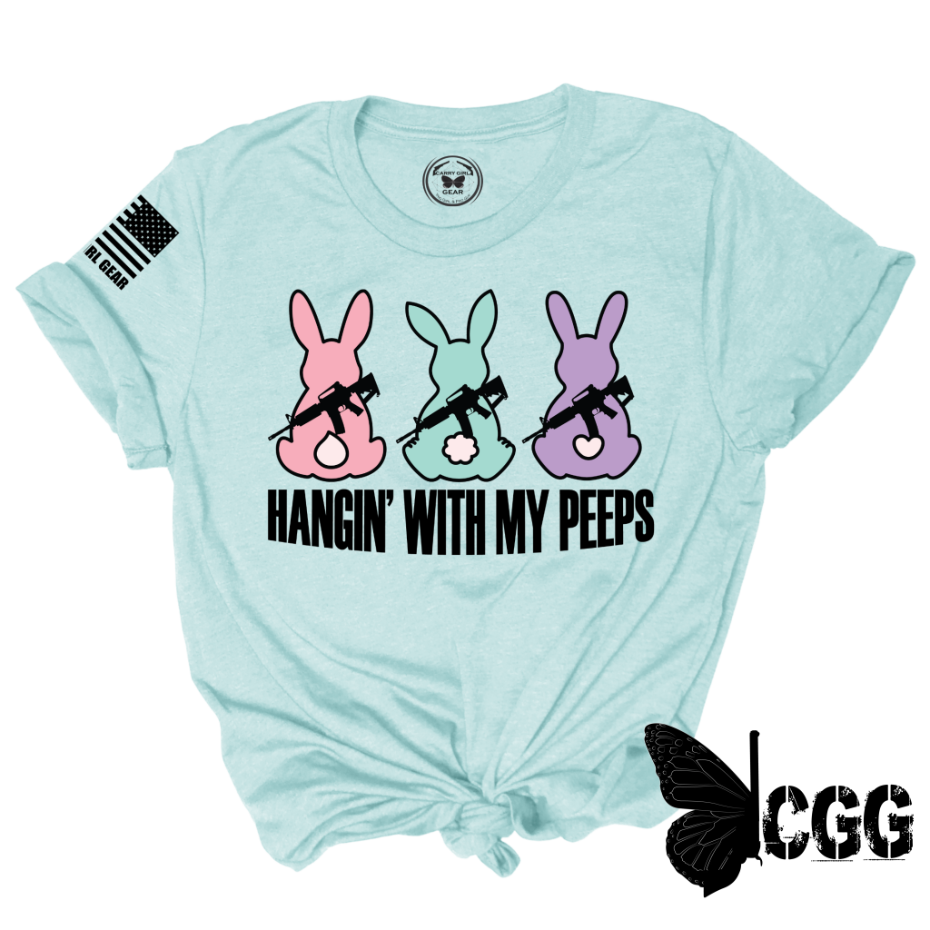 Hangin’ With My Peeps Tee Xs / Ice Blue Unisex Cut Cgg Perfect Tee