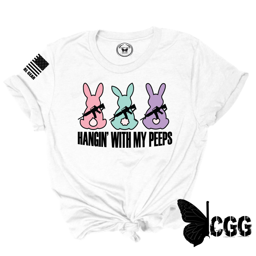 Hangin’ With My Peeps Tee Xs / White Unisex Cut Cgg Perfect Tee