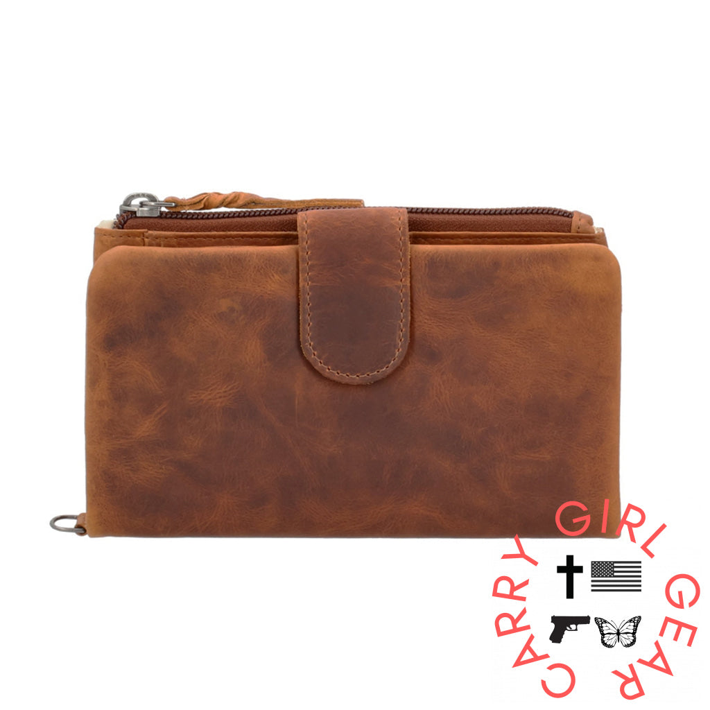 Harper Rfid Distressed Leather Wallet By Lady Conceal Wallets