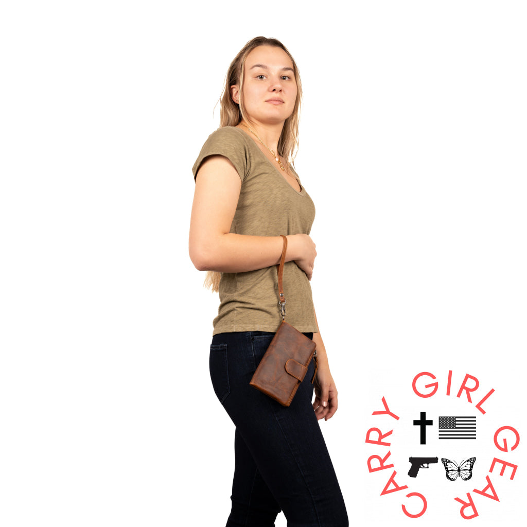 Harper Rfid Distressed Leather Wallet By Lady Conceal Wallets