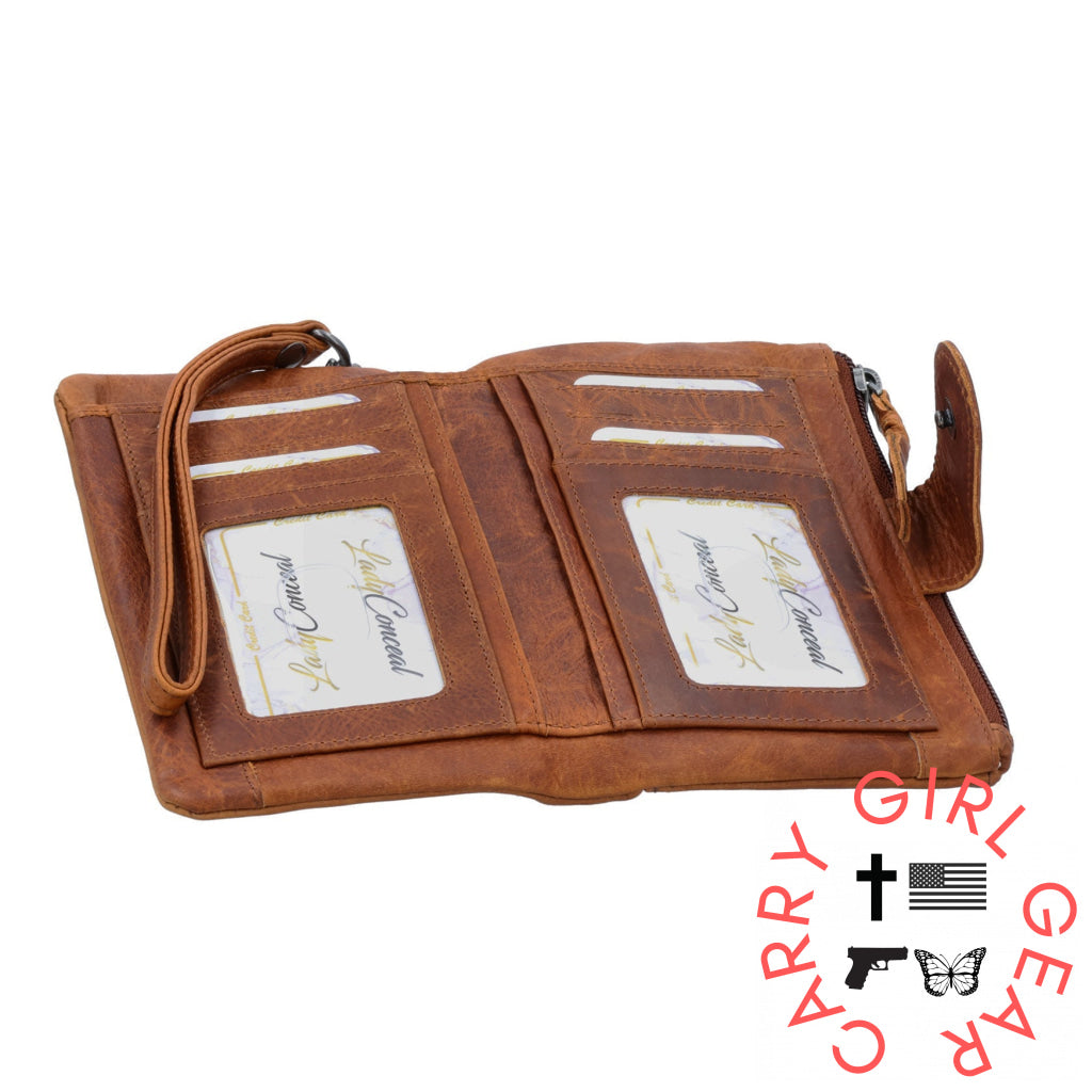Harper Rfid Distressed Leather Wallet By Lady Conceal Wallets