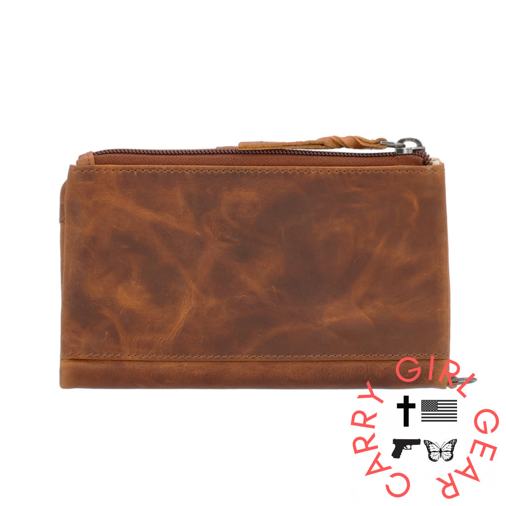 Harper Rfid Distressed Leather Wallet By Lady Conceal Wallets