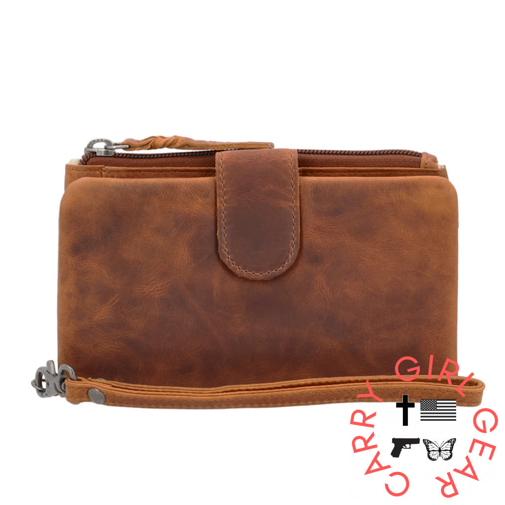 Harper Rfid Distressed Leather Wallet By Lady Conceal Wallets