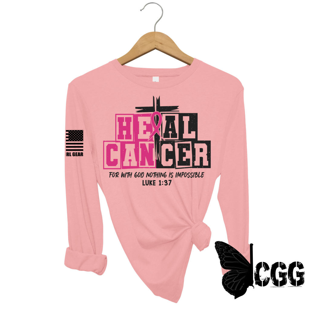 Heal Cancer Long Sleeve Pink / Xs