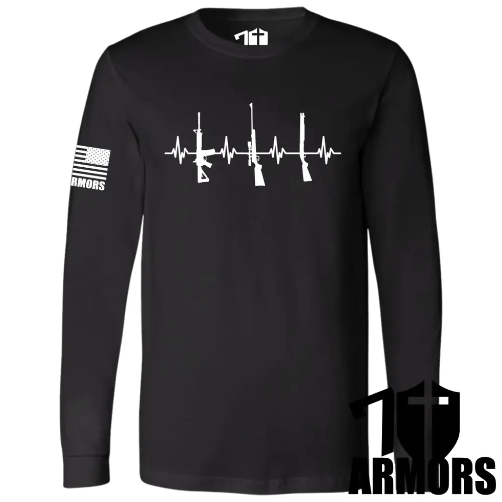 Heartbeat Of Liberty Long Sleeve Sm / Black