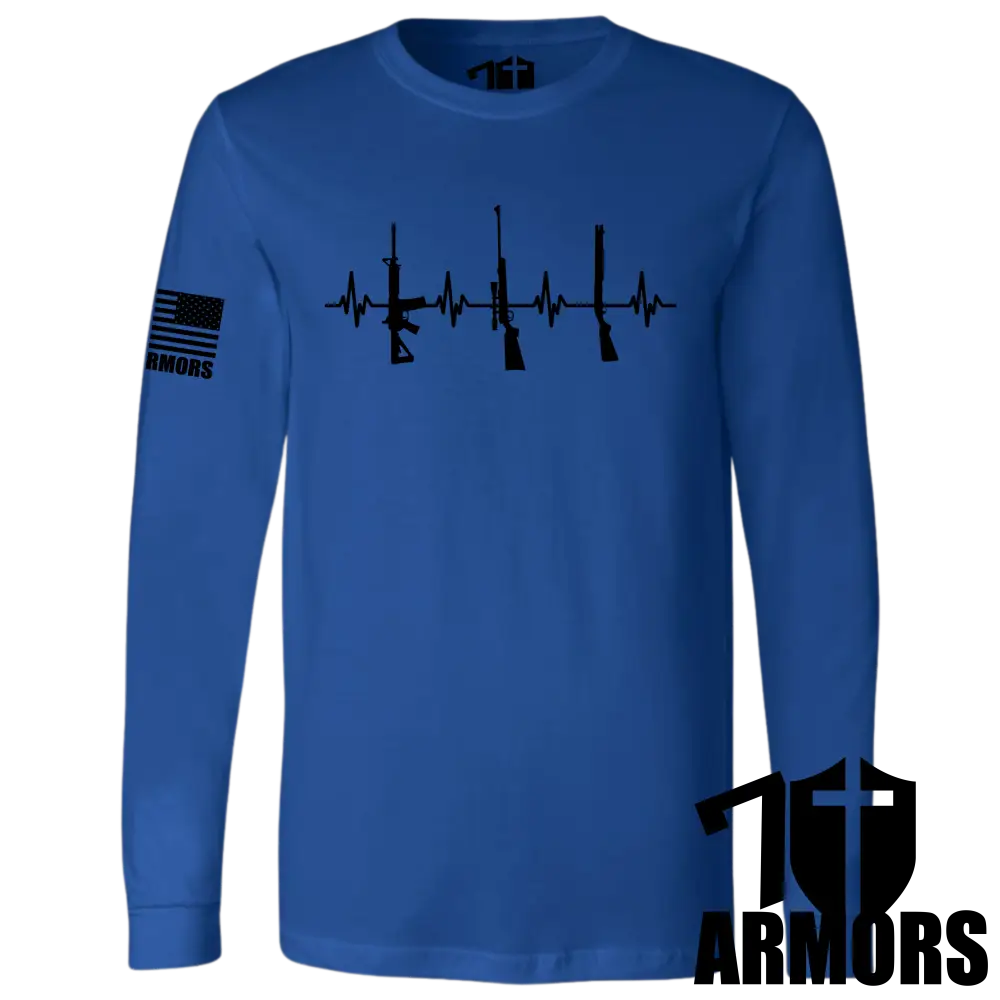 Heartbeat Of Liberty Long Sleeve Sm / Blue