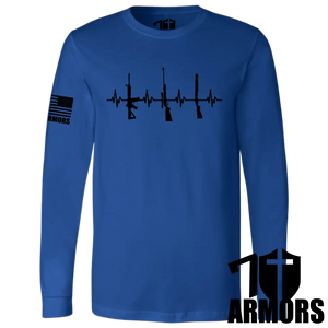 Heartbeat Of Liberty Long Sleeve Sm / Blue