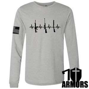 Heartbeat Of Liberty Long Sleeve Sm / Gray