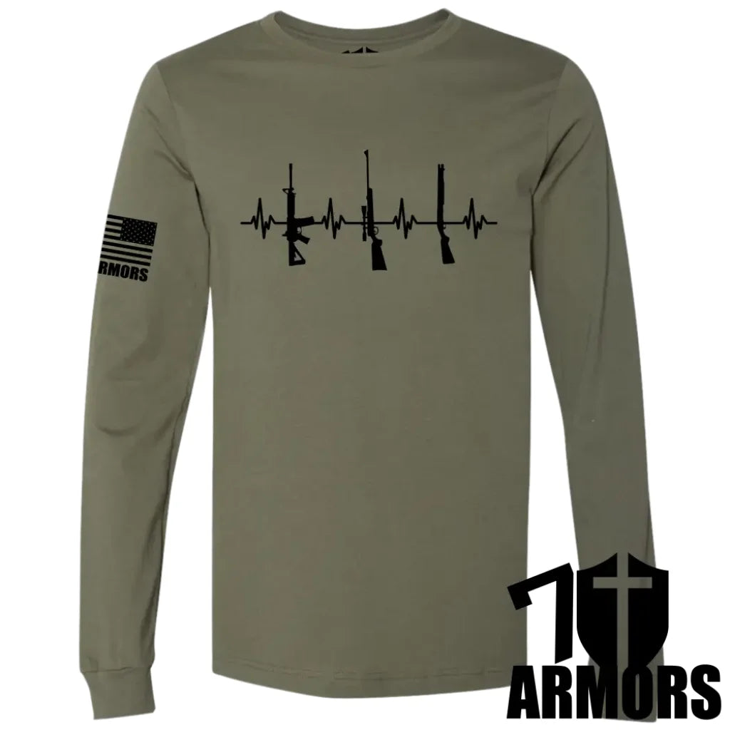 Heartbeat Of Liberty Long Sleeve Sm / Od Green