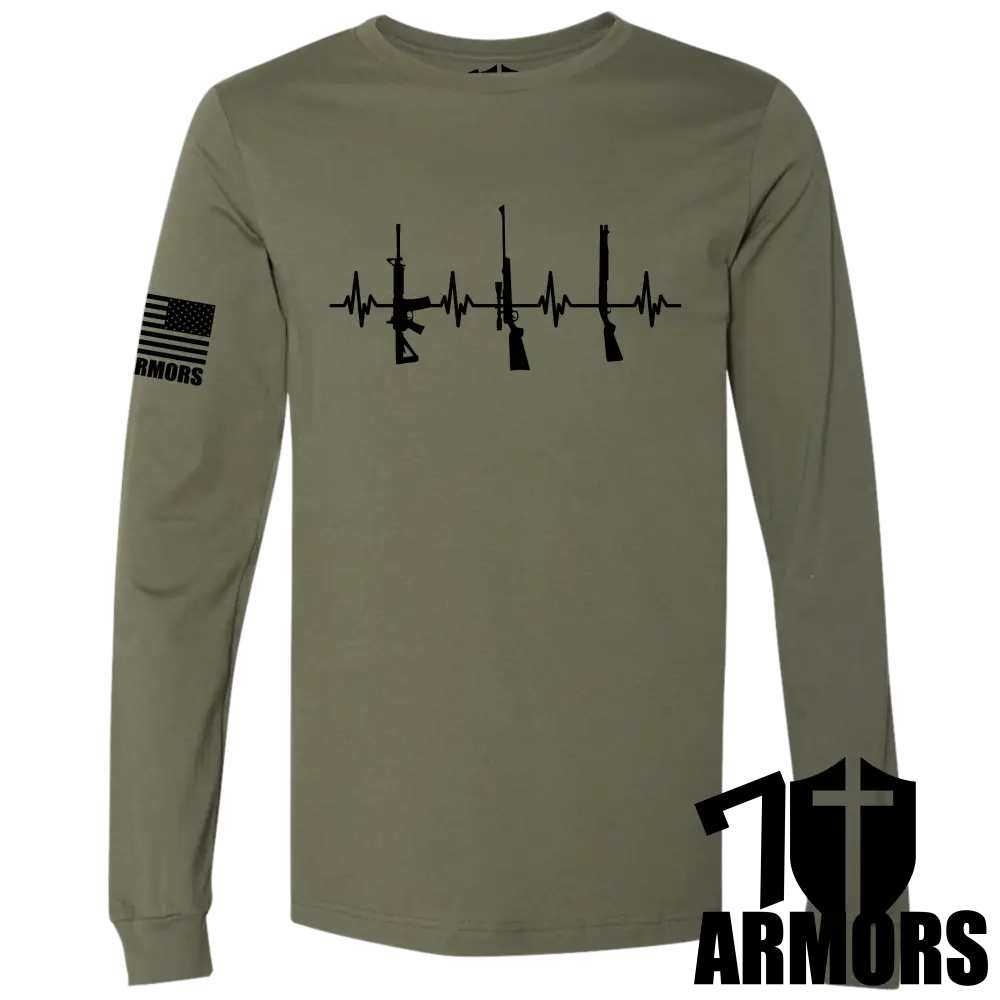 Heartbeat Of Liberty Long Sleeve Sm / Od Green