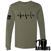 Heartbeat Of Liberty Long Sleeve Sm / Od Green