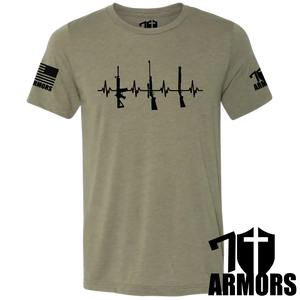 Heartbeat Of Liberty T-Shirt Sm / Od Green T-Shirts