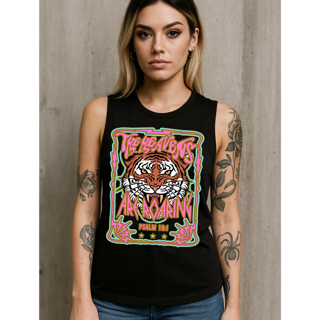 HEAVENS ARE ROARING TANK Black / S MUSCLE TANK