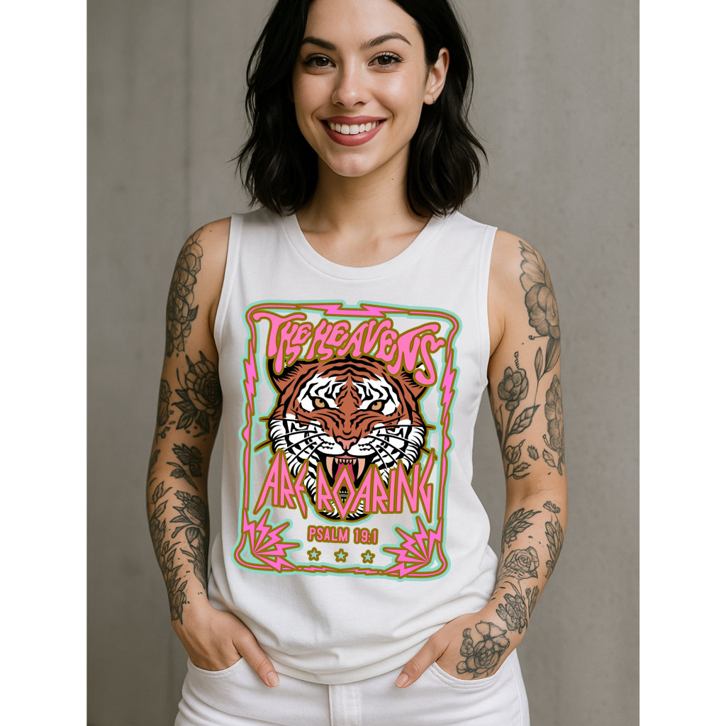 HEAVENS ARE ROARING TANK White / S MUSCLE TANK