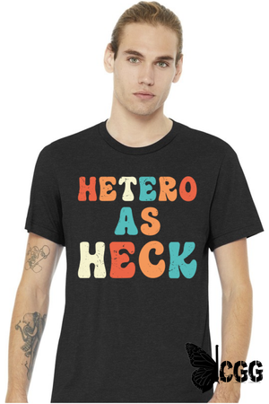 Hetero As Heck Tee Black Unisex Tee / Small Shirt