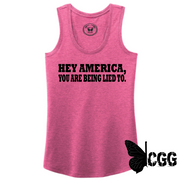 Hey America Tank Top Xs / Fuchsia Tank Top