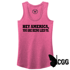 Hey America Tank Top Xs / Fuchsia Tank Top