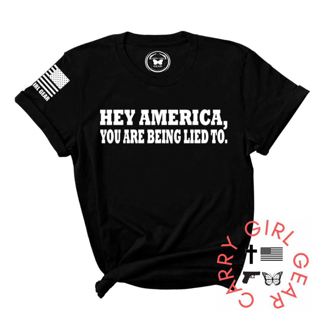 Hey America Tee Xs / Black Unisex Cut Cgg Perfect Tee