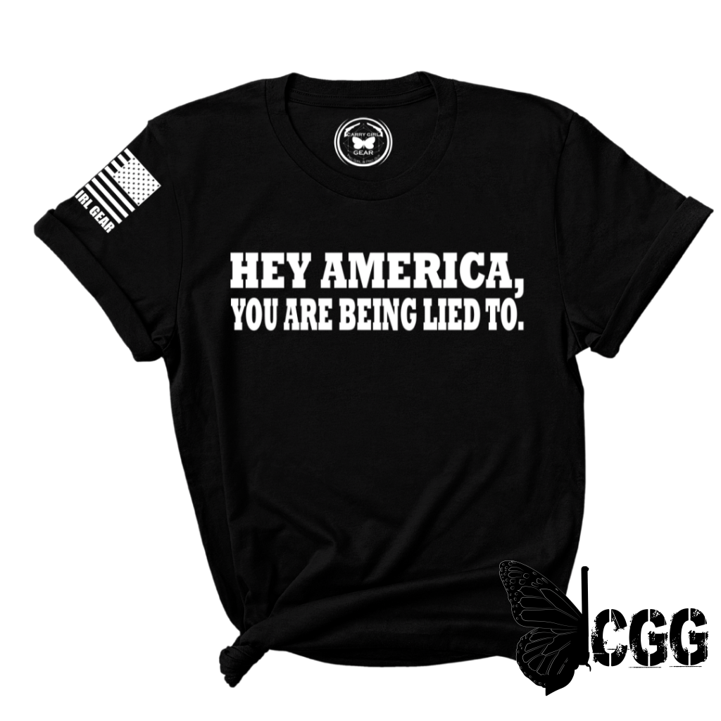 Hey America Tee Xs / Black Unisex Cut Cgg Perfect Tee