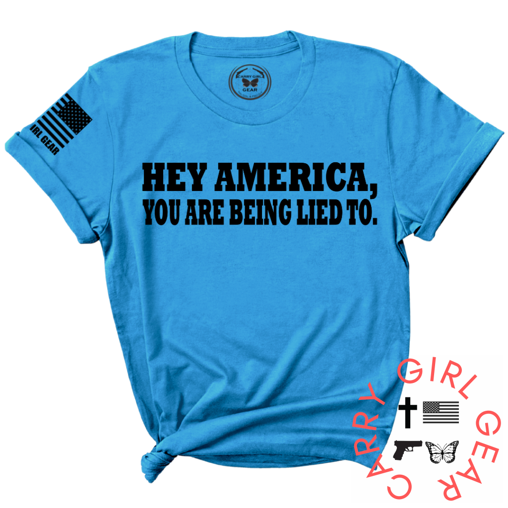 Hey America Tee Xs / Turquoise Unisex Cut Cgg Perfect Tee