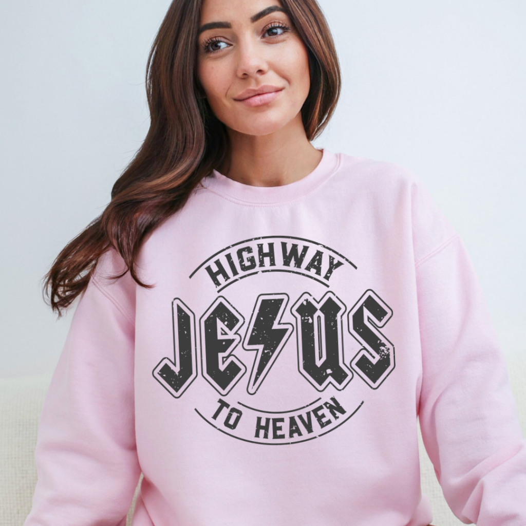 HIGHWAY TO HEAVEN SWEATSHIRT SM / SOFT PINK Sweatshirt