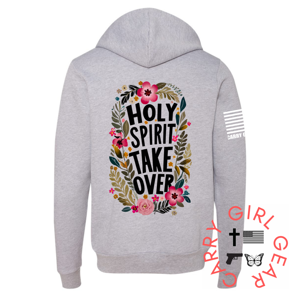 Holy Spirit Zippered Hoodie Athletic Gray / Xs