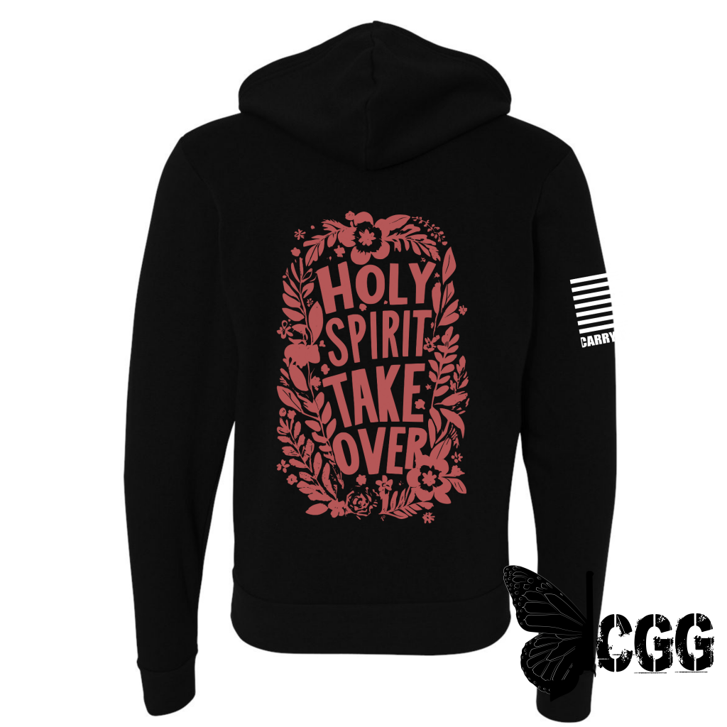 Holy Spirit Zippered Hoodie Black / Xs