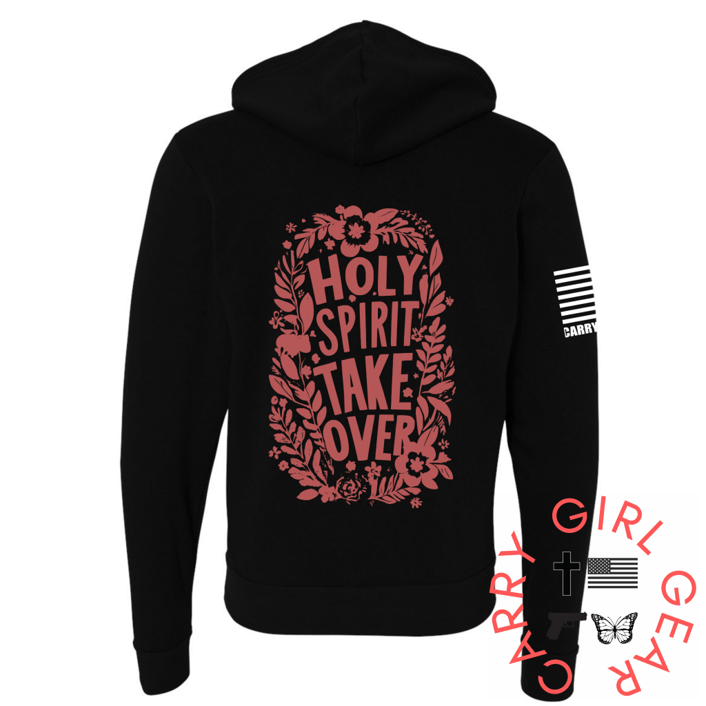 Holy Spirit Zippered Hoodie Black / Xs