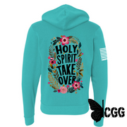 Holy Spirit Zippered Hoodie Teal / Xs