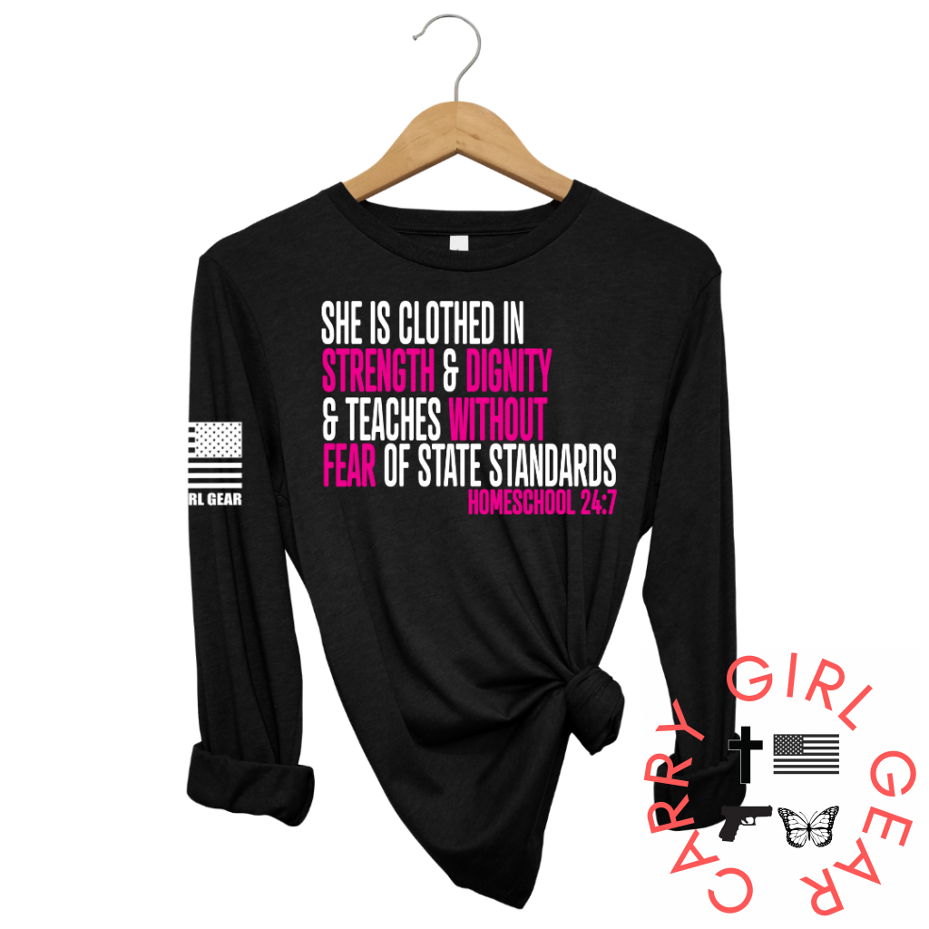 Homeschool 24:7 Long Sleeve Black / Xs