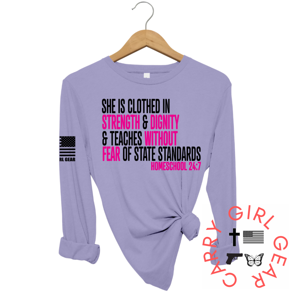 Homeschool 24:7 Long Sleeve Lavender / Xs
