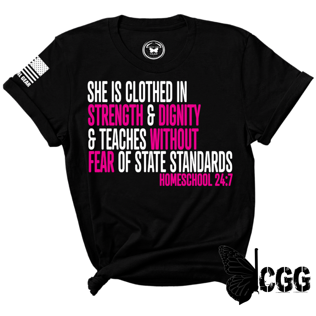 Homeschool 24:7 Tee Xs / Black Unisex Cut Cgg Perfect Tee