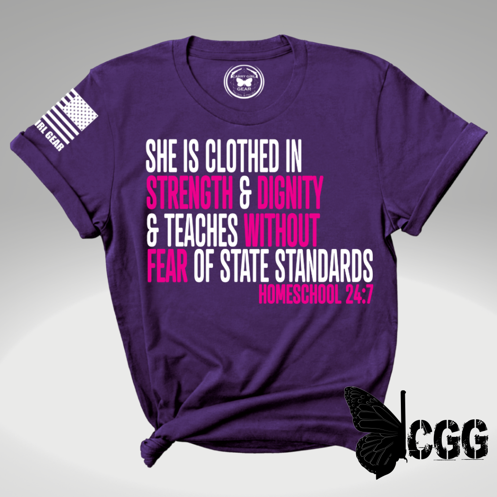 Homeschool 24:7 Tee Xs / Purple Unisex Cut Cgg Perfect Tee