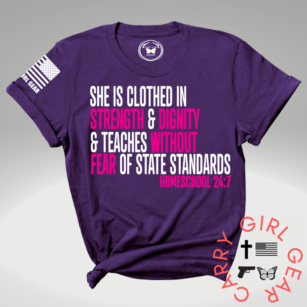 Homeschool 24:7 Tee Xs / Purple Unisex Cut Cgg Perfect Tee