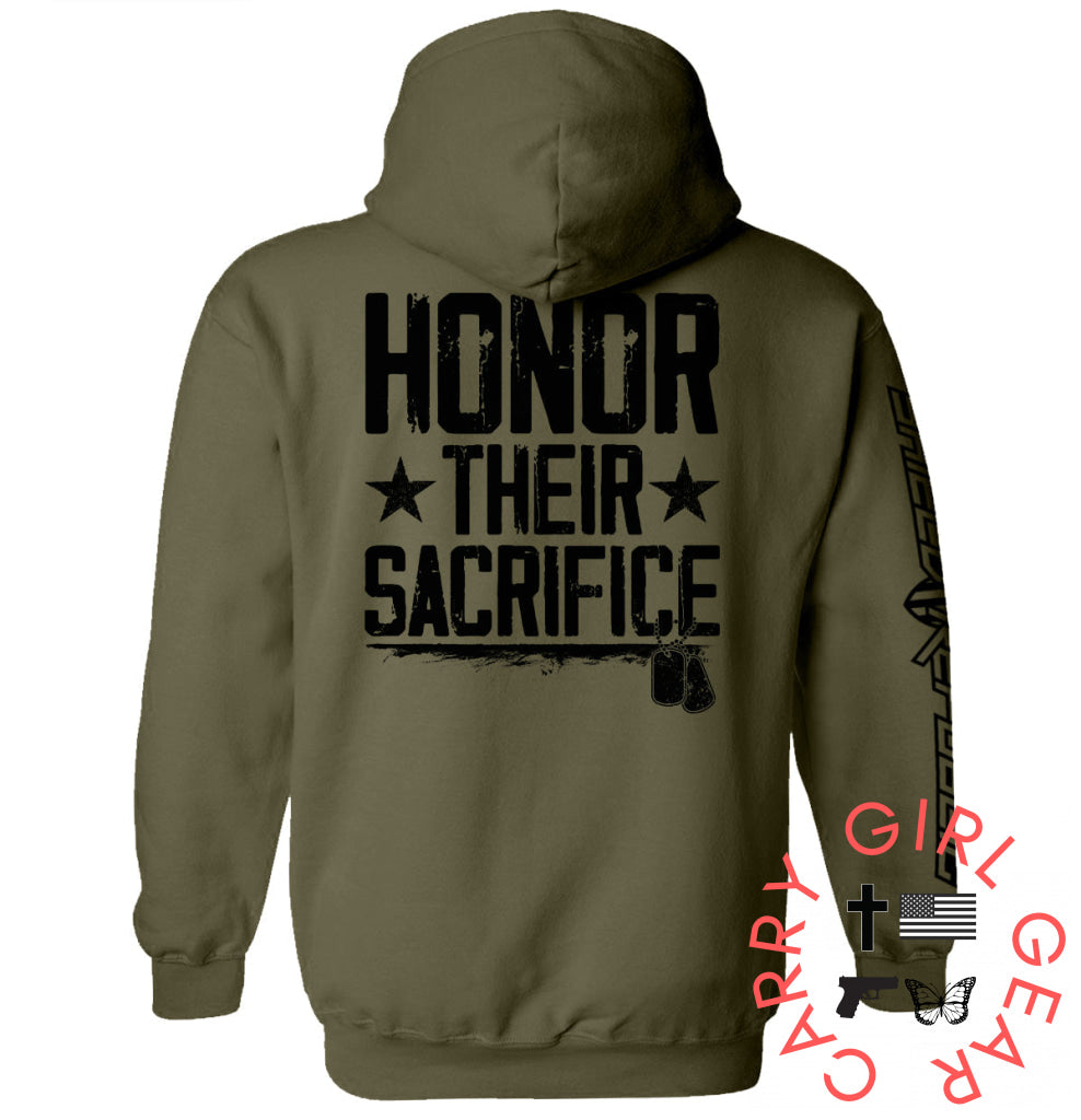 Honor Their Sacrifice Army / S Hoodie Nc - Apparel