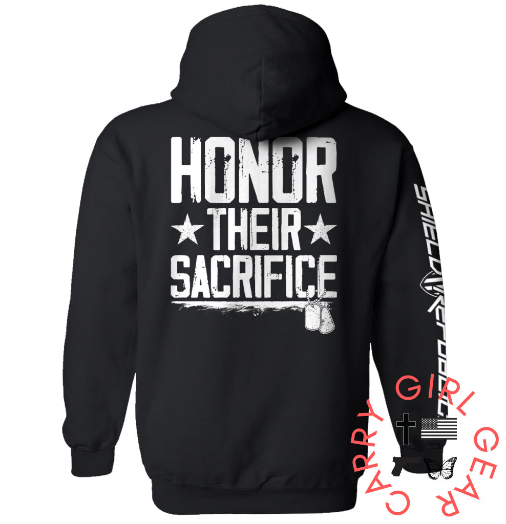 Honor Their Sacrifice Black / S Hoodie Nc - Apparel